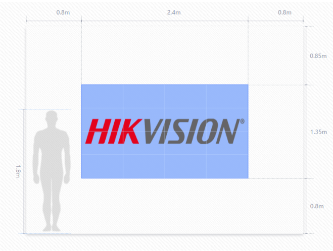LED vaizdo siena vidaus patalpoms – Hikvision 5 generacijos - Pixel Pitch 1.2, COB, 108" (2.4 x 1.35 m)
