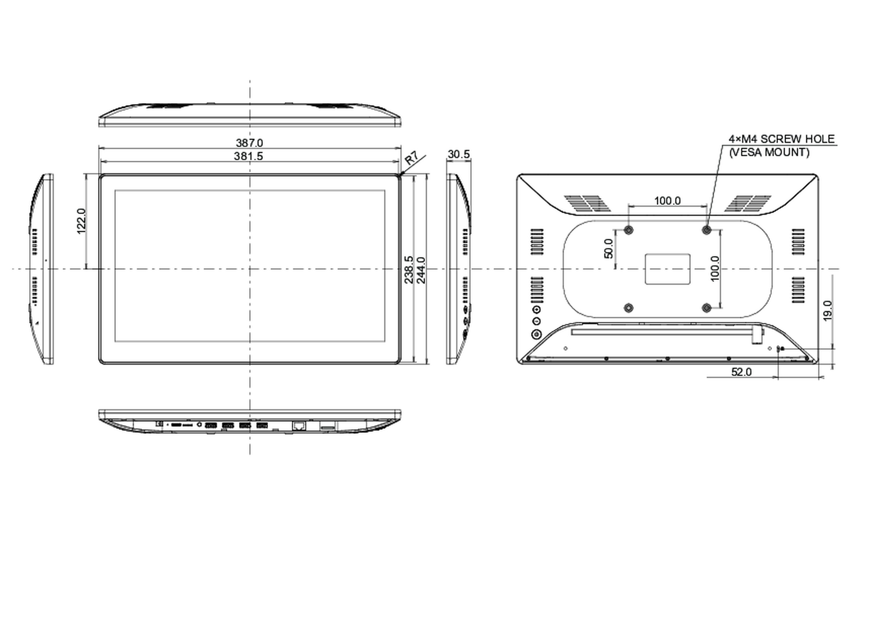 IIYAMA ProLite TW1623 lietimui jautrus ekranas (PCAP) su Android OS, 39.6 cm (15,6'')