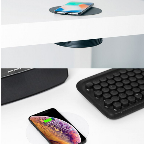 Wireless QI Charger, no cables and no drilling required