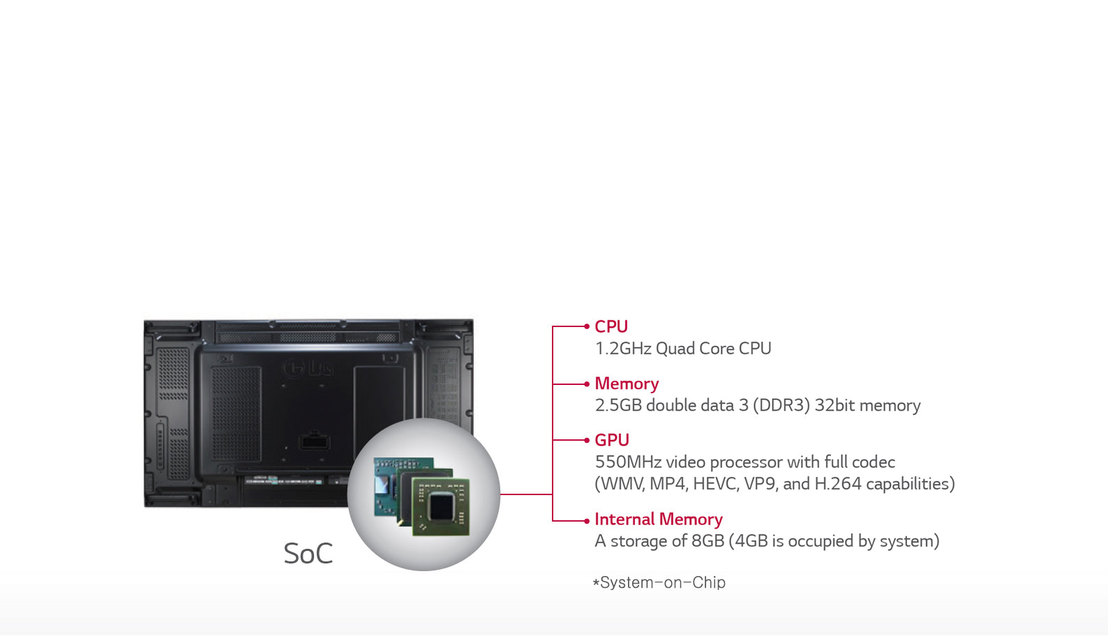 LG High Brightness Video Wall 55" - 55VX1D