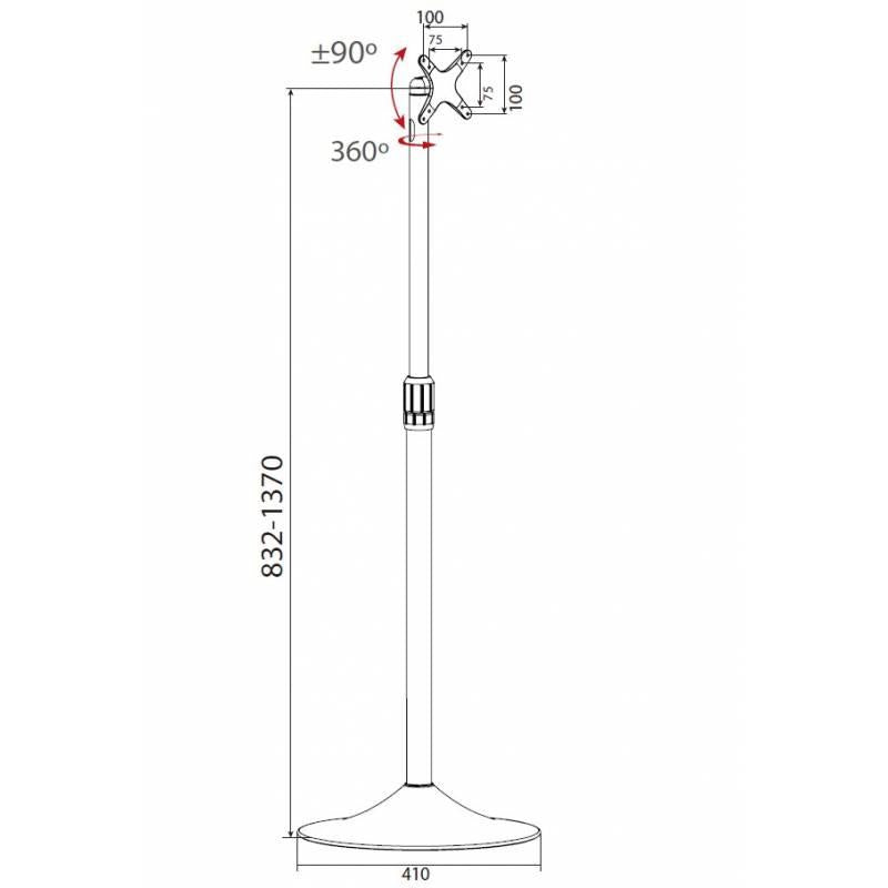 Tablet / TV stand with Circular Base for LCD / LED 13-27"