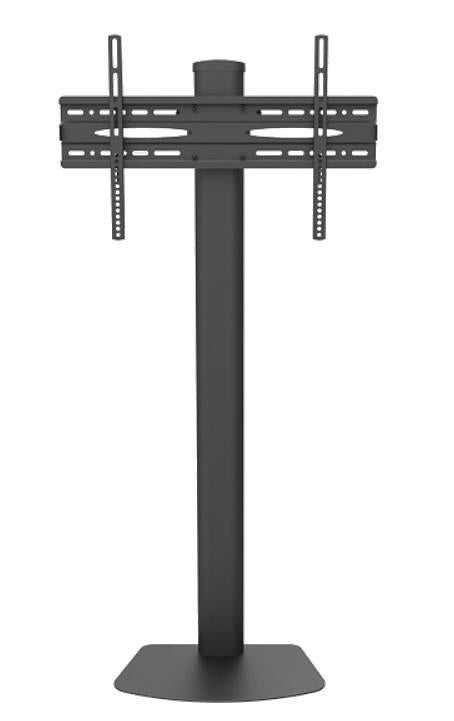 Juodas grindų TV stovas, 32''-55'' ekranui