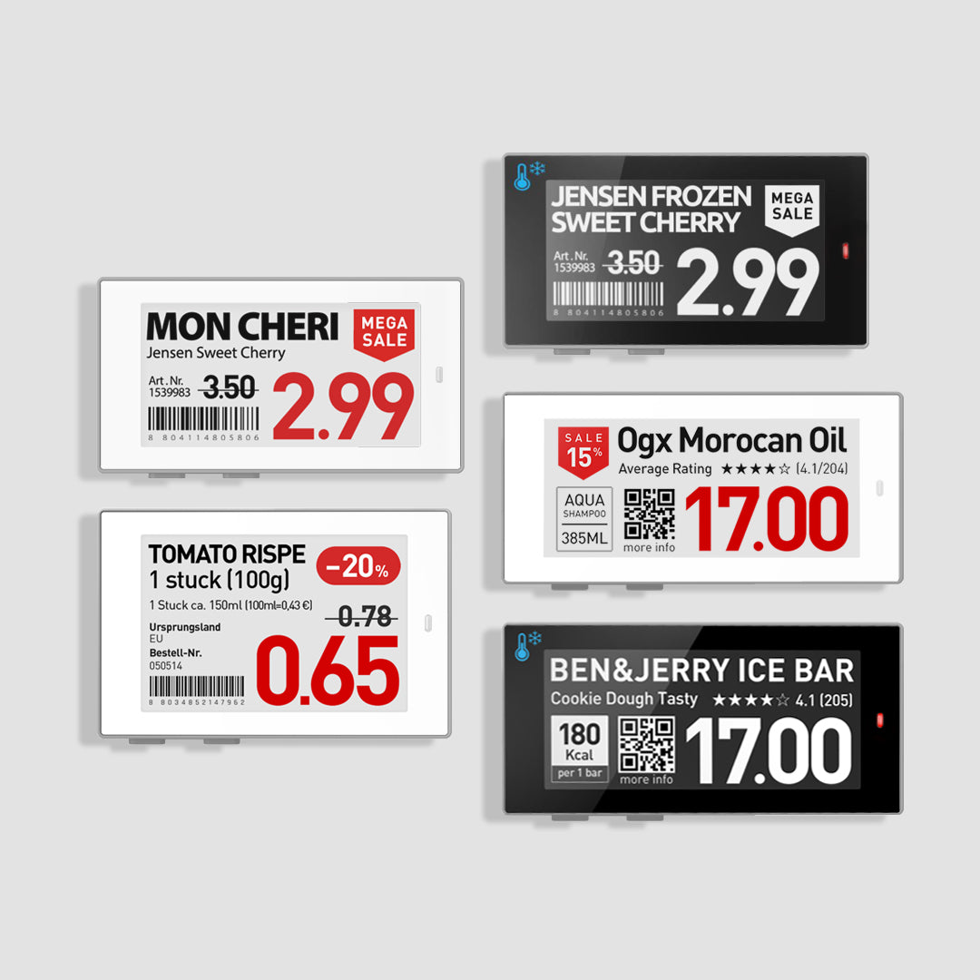 Newton 2.6" electonic shelf label - E-paper colours BWR