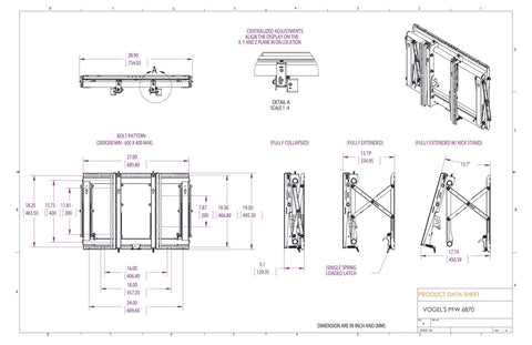 Vogel's PFW 6870 VIDEO WALL POP-OUT MODULE