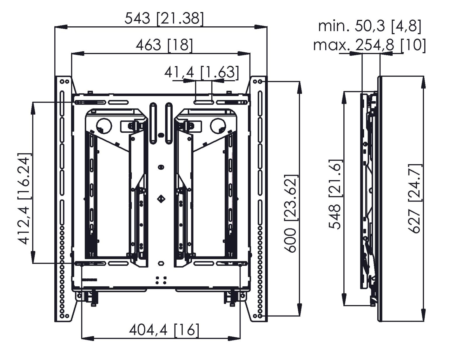 Vogel's PFW 6885 VIDEO WALL POP-OUT MODULE PORTRAIT SLIM