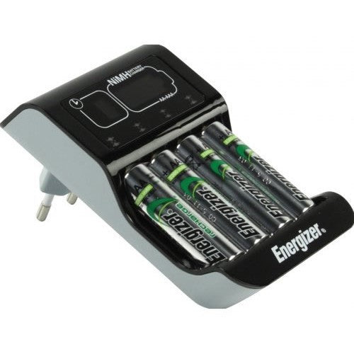AAA,AA baterijų įkroviklis su LCD indikatoriumi + 4xAA 2000mAh