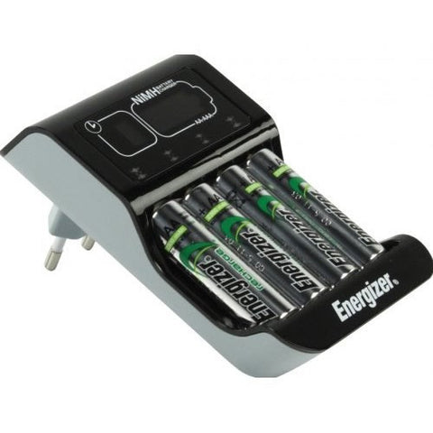 AAA,AA baterijų įkroviklis su LCD indikatoriumi + 4xAA 2000mAh