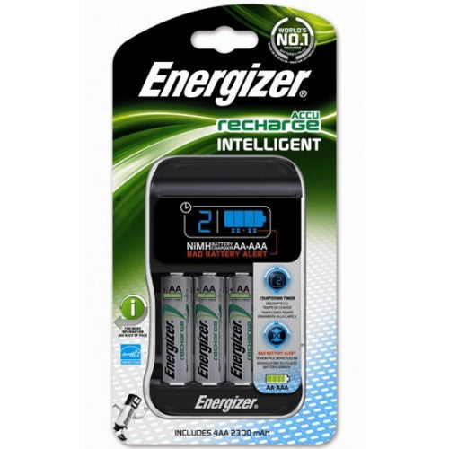 AAA,AA baterijų įkroviklis su LCD indikatoriumi + 4xAA 2000mAh