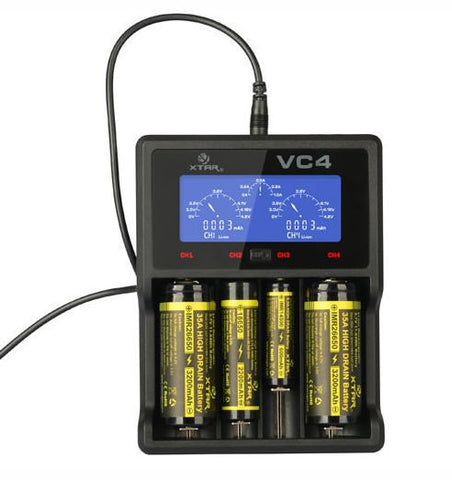 Mikroprocesorinis įkroviklis 1-4 Li-ion 10440-32650, AAAA/AAA/AA/A/SC/C/D NIMH-NICD akumuliatoriams