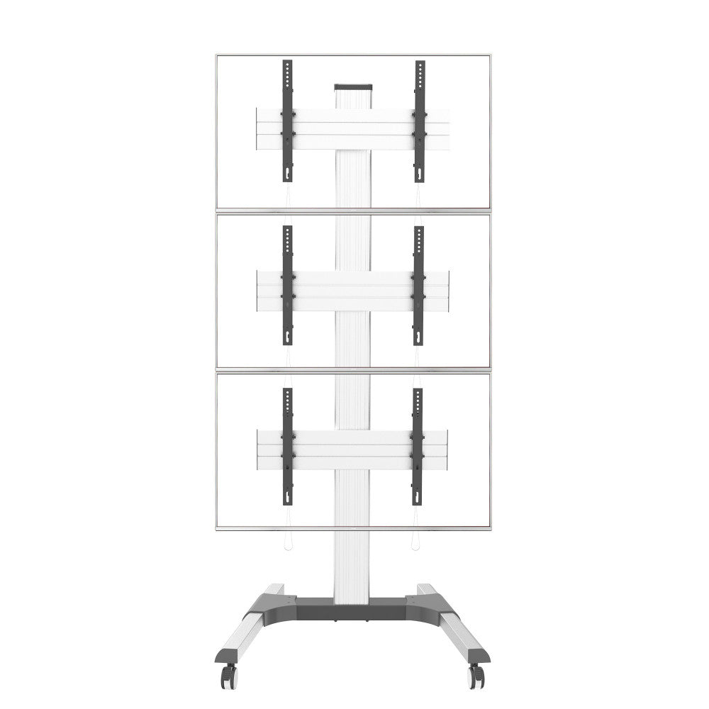 Video Wall 3 LCD/LED ekranų 32-55" stovas su ratukais