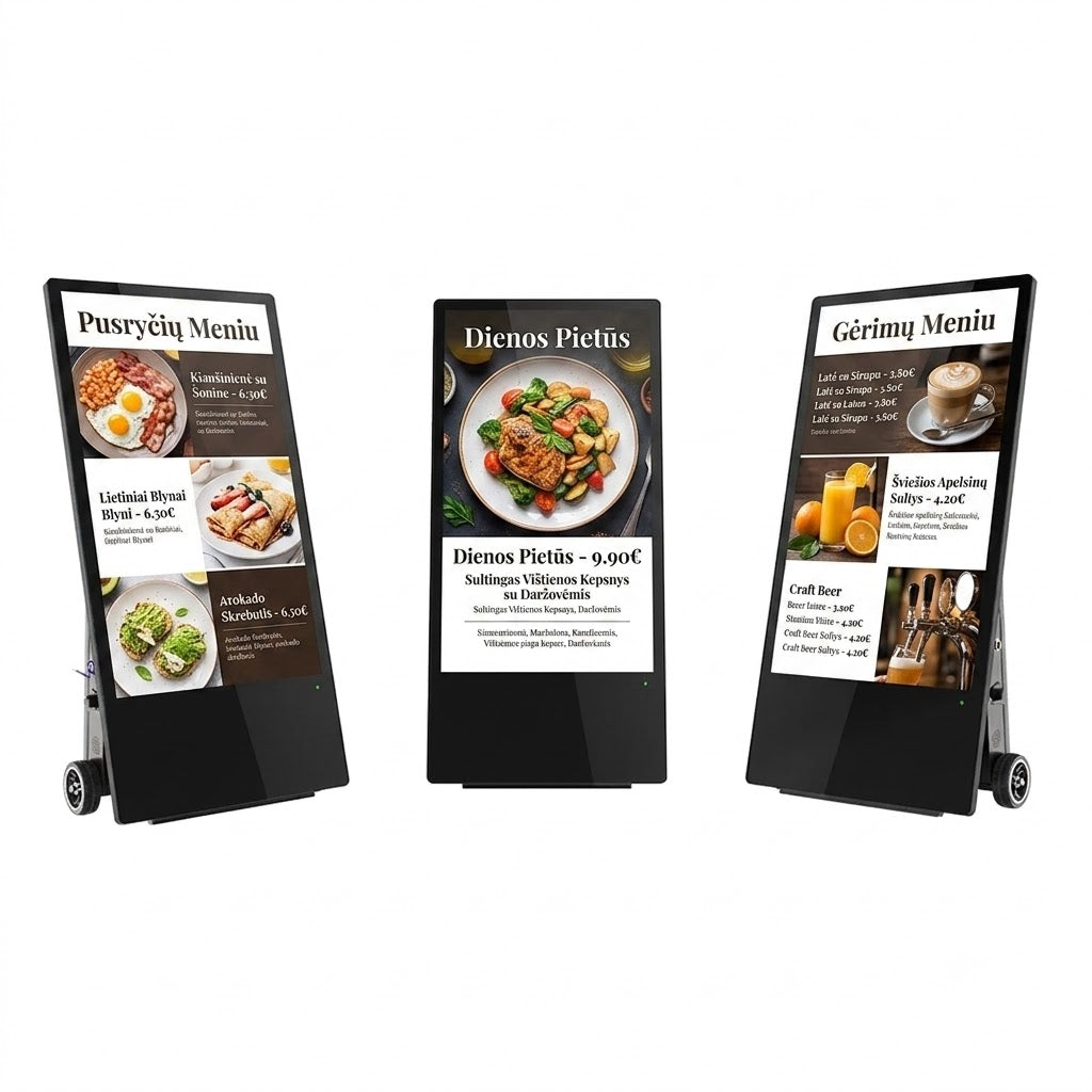 ALTUMAS A-BOARD PLUS SKAITMENINIS LAUKO STENDAS SU BATERIJA - 43" - 3000 NIT - JUODAS