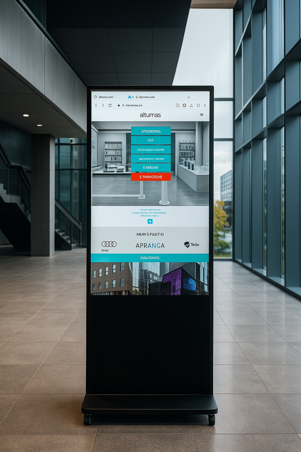 Altumas Xi skaitmeninis android stendas - 55" - neturi lietimo funkcijos