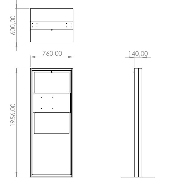 Altumas Nu Interactive stand - 50" / 55" - PCAP screen