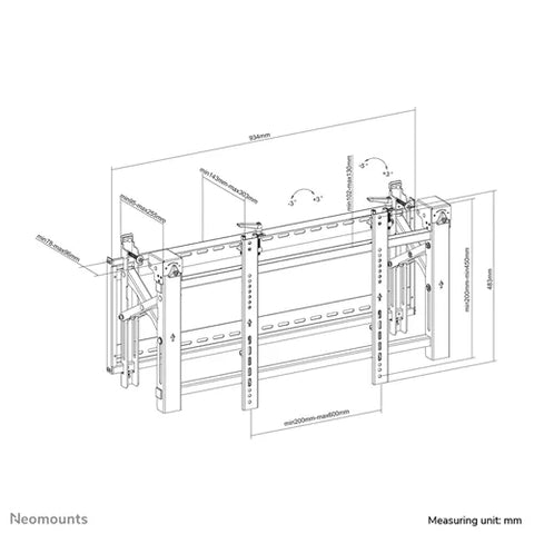 Neomounts videowall wall mount 32-75