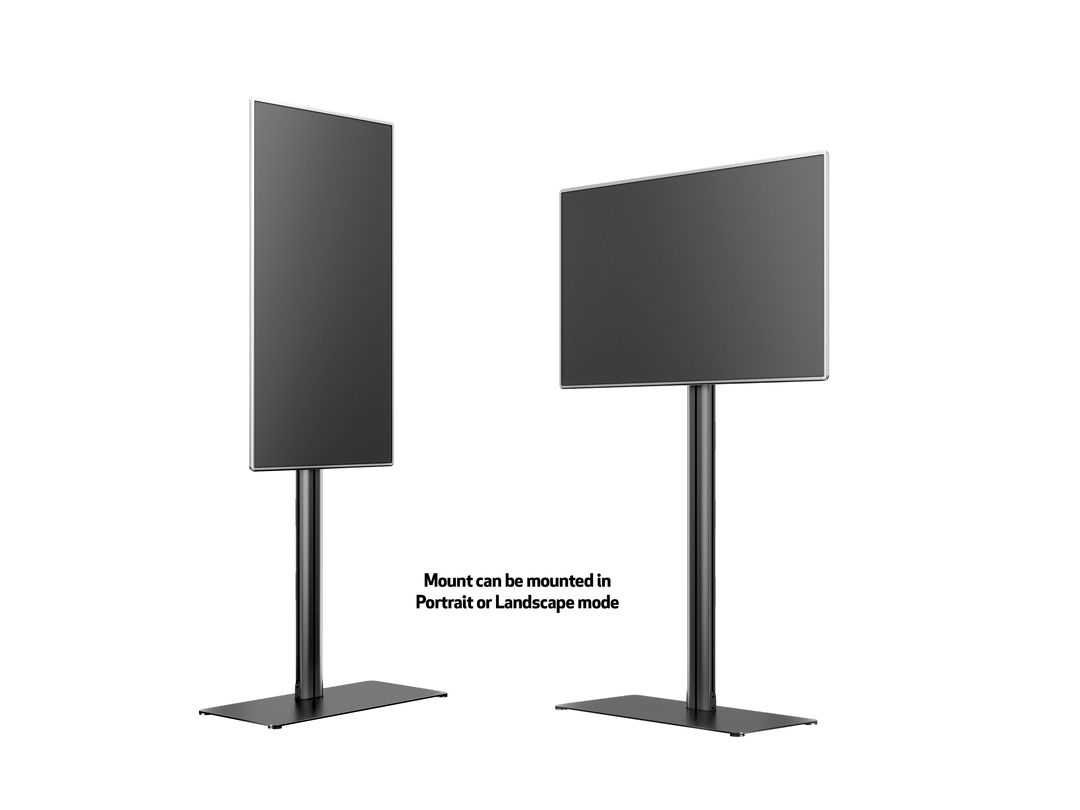 Multibrackets M Display Stand 180 Single - juodas TV stovas su grindų baze
