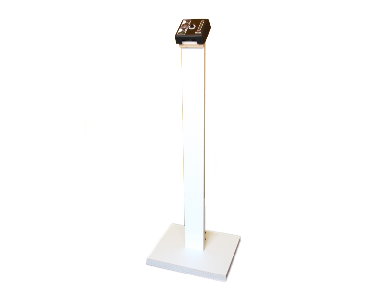 Pedestal for Kentix SmartXcan in wood white